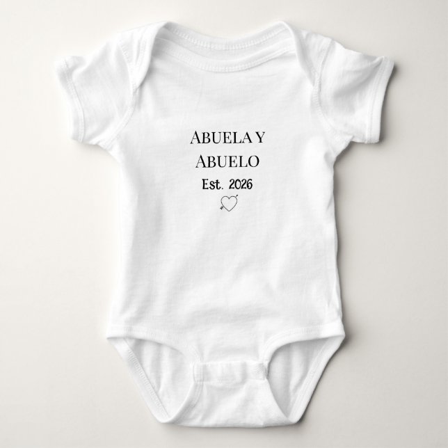 Mormor och Morfar Est 2026 Graviditetsannonsering T Shirt (Framsida)