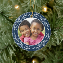 Mormor och morfar, marinblå jul Bild Julgransprydnad Keramik