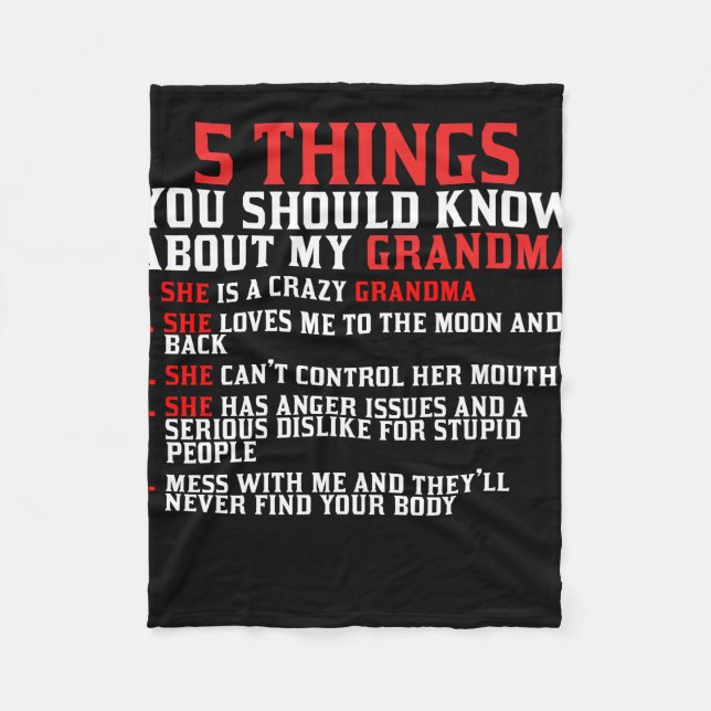 Mormor och mormor fleecefilt (Framsidan)