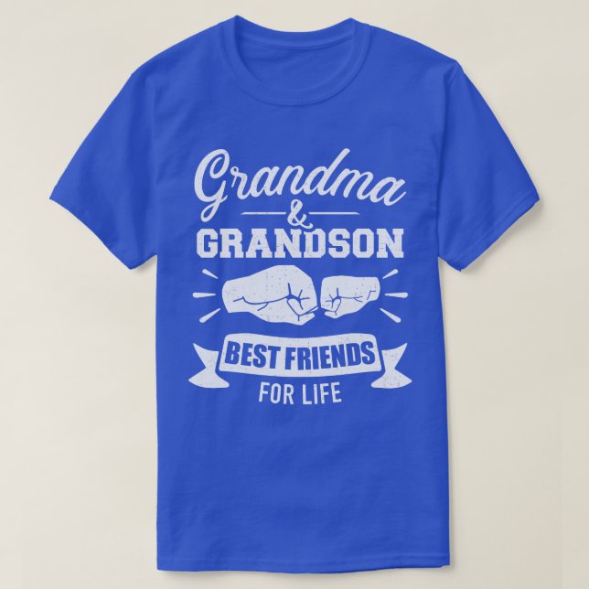 Mormor och morson, bästa vänner för livet t shirt (Design framsida)