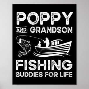Mormor och sonson Fiskebuddies för alltid-gåva M Poster