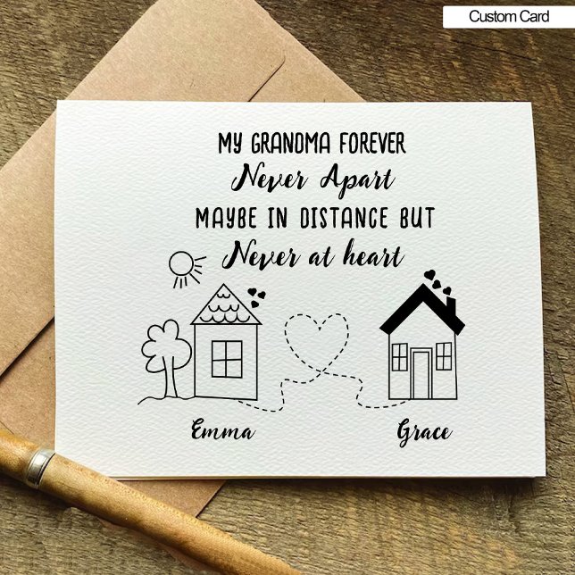 Mormor och storbarn, födelsedagskort Kärlek Inbjudningar (Grandmother and Grand Daughter Love Birthday Card)