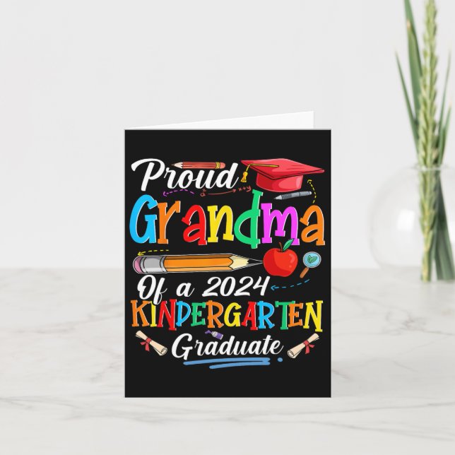 Mormor på 2024 Kindergarten Student Studenten Kort (Framsida)
