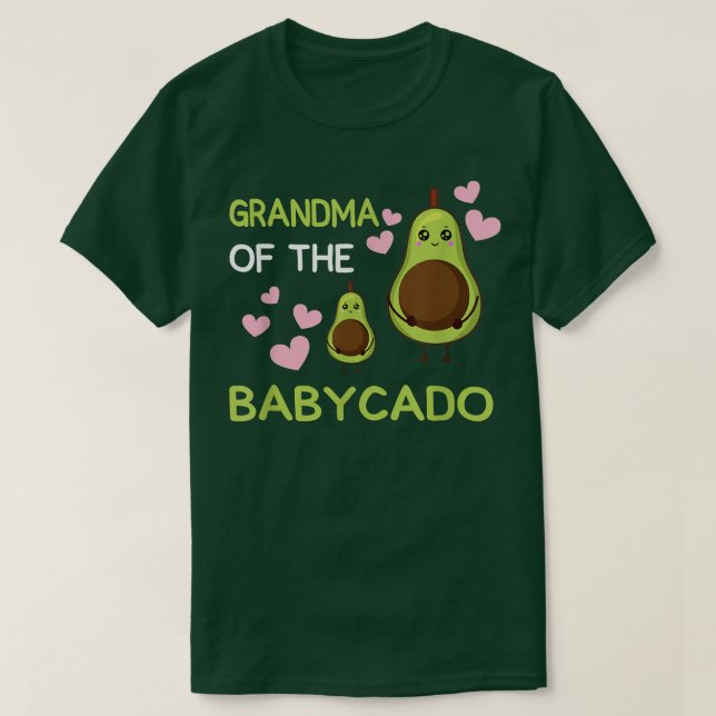 Mormor på Babycado Avocado Mamacado Guacamole T Shirt (Design framsida)
