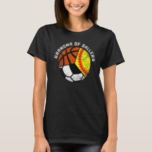 Mormor på ballersoftball soccer Basketball Gra T Shirt