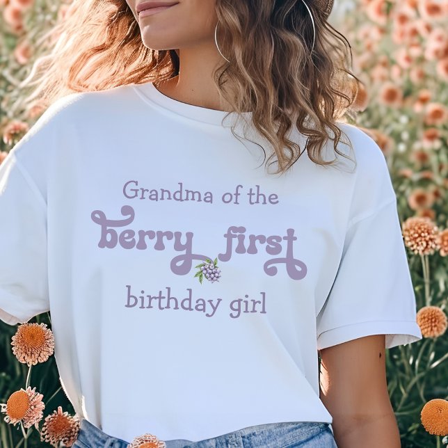 Mormor på Berry First Fairy First Birthday T Shirt (Skapare uppladdad)