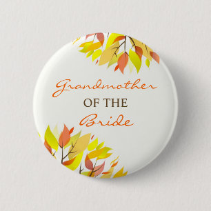 Mormor på Bride Autumn Bröllop Knapp