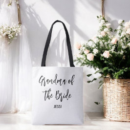 Mormor på Bride Black White Bröllop Tygkasse
