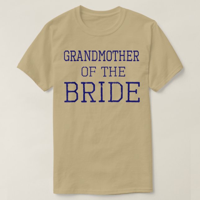 Mormor på Bride Coordinating Bröllop Par T Shirt (Design framsida)