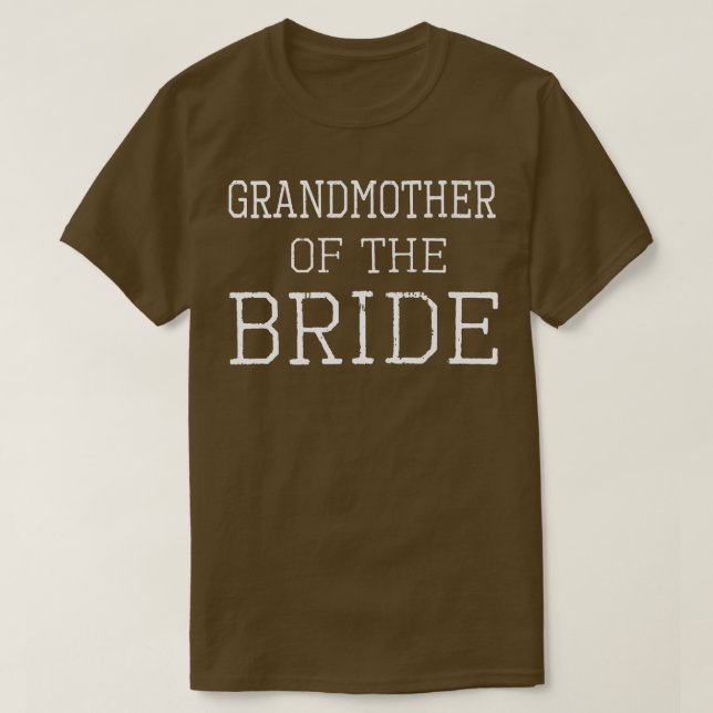 Mormor på Bride Coordinating Bröllop Par T Shirt (Design framsida)