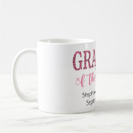 Mormor på Bride Gift Rosa Black Leopard Print Kaffemugg
