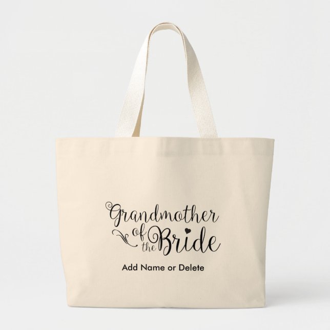 Mormor på Bride Large Canvas Tote Bag Jumbo Tygkasse (Framsidan)