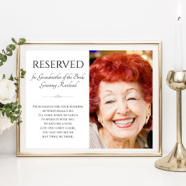 Mormor på Bride Photo Memorial Bröllop Poster
