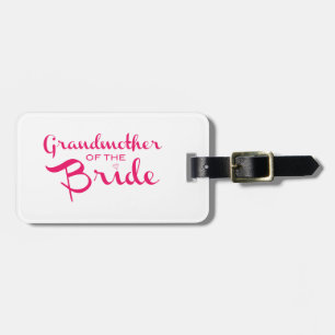 Mormor på Bride Rosa on White Bagagebricka
