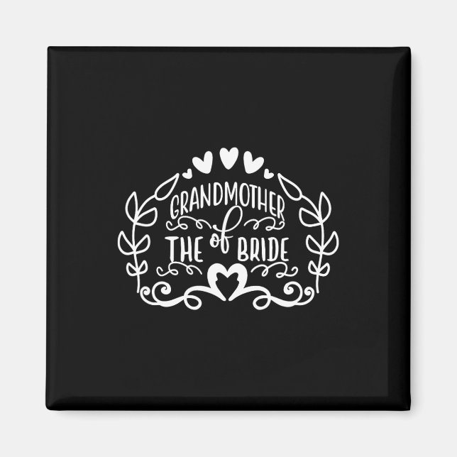 Mormor på Bride Tees Bröllop-årsdagen Magnet (Framsidan)