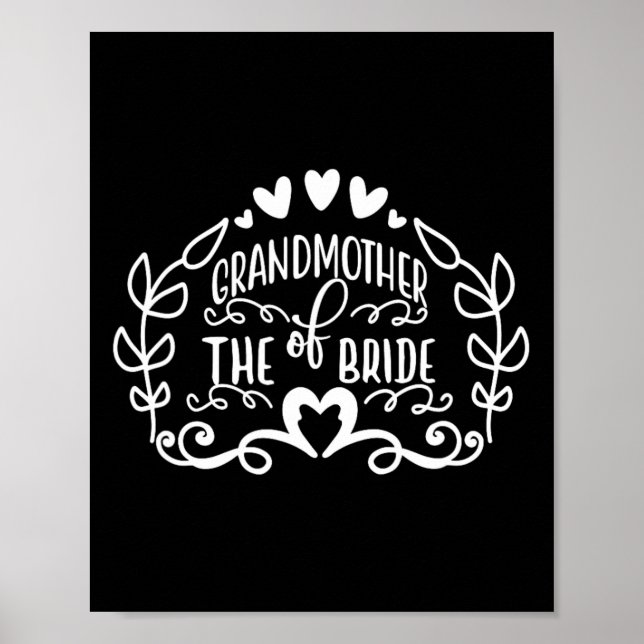 Mormor på Bride Tees Bröllop-årsdagen Poster (Framsidan)
