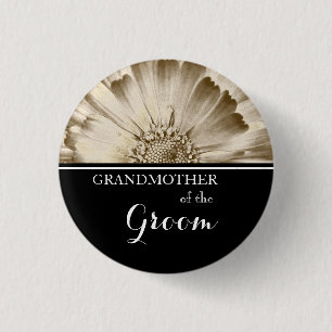 Mormor på Daisyn Groom Bröllop Guld Knapp