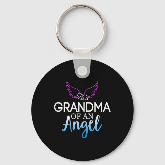 Mormor på en ängel Sids Awareness Månad Nyckelring (Framsida)