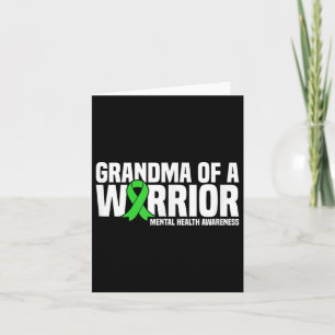 Mormor på en krigare Grönt Band Mental Health Aw Kort