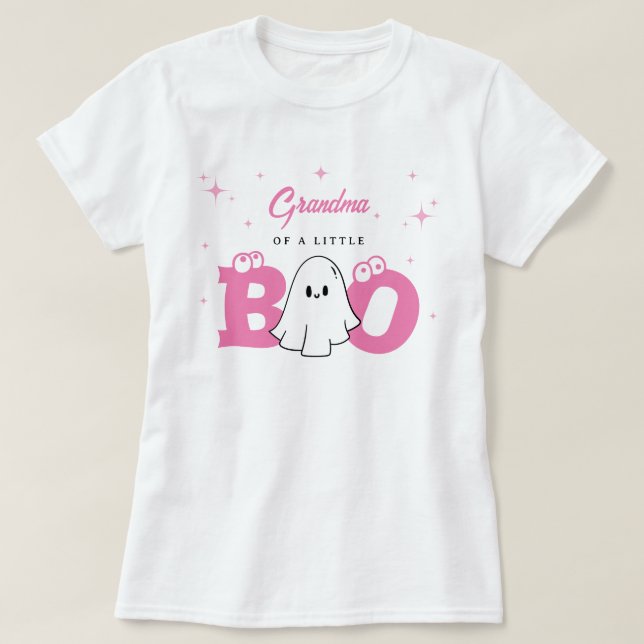Mormor på en liten Boo Halloween-babystötare T Shirt (Design framsida)