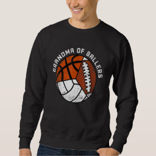 Mormor på fotbollsmatcher (volleyball) lång ärmad tröja