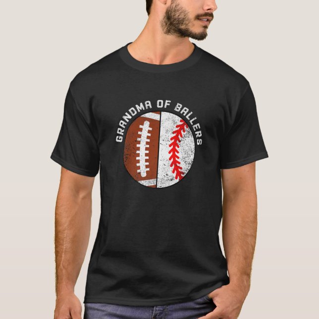 Mormor på fotbollsmormor från ballar t shirt (Framsida)