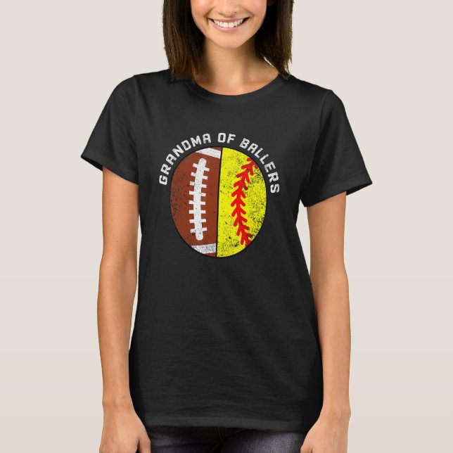 Mormor på fotbollsmormor t shirt (Framsida)