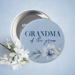 Mormor på Groom Blue Möhippa Button Knapp