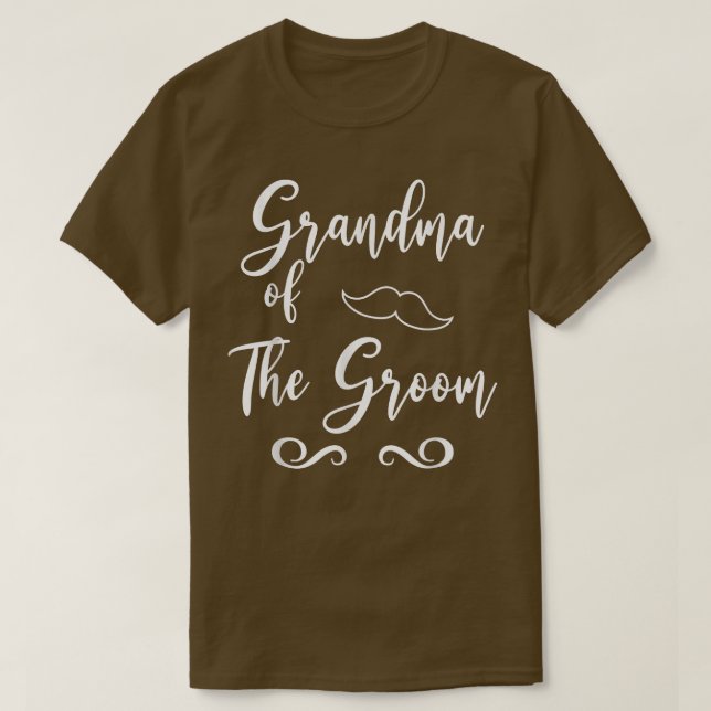 Mormor på Groom & Bride Bröllop Matching T Shirt (Design framsida)