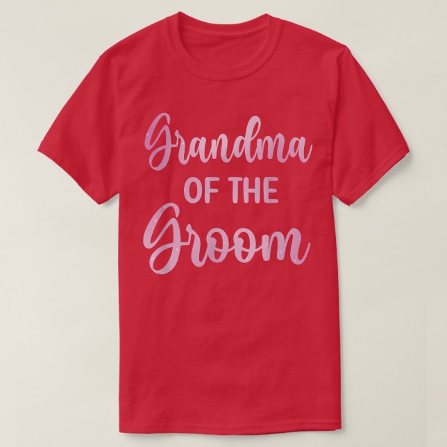 Mormor på Groom Bröllopsdag Groom Shower841 T Shirt (Design framsida)