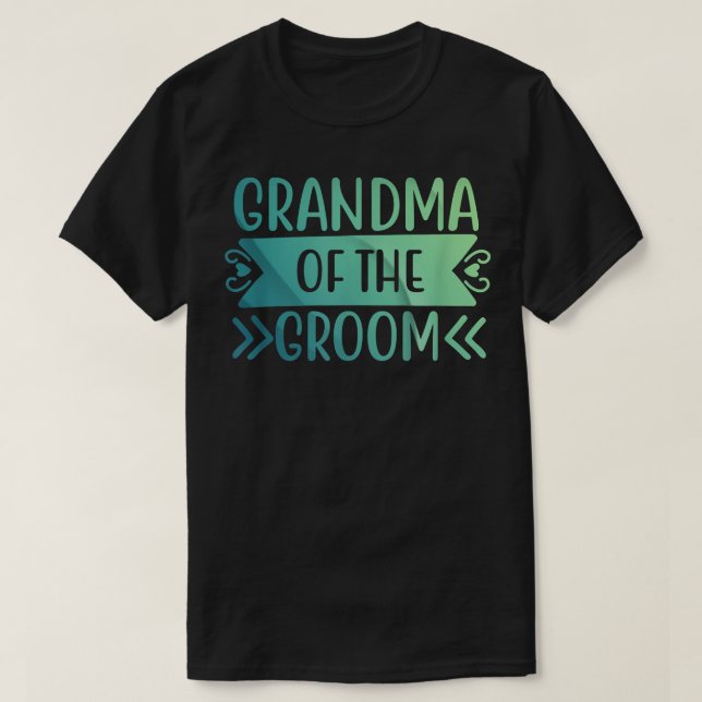 Mormor på Groom Matching par Party Tees Cu T Shirt (Design framsida)