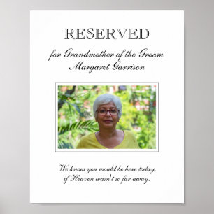 Mormor på Groom Photo Memorial Bröllop Poster