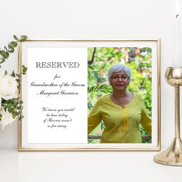 Mormor på Groom Photo Memorial Seat Bröllop Poster