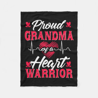 Mormor på hjärt- och kärlhjärt fleecefilt