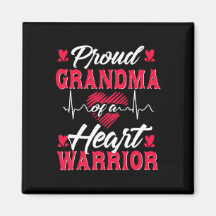 Mormor på hjärt- och kärlhjärt magnet