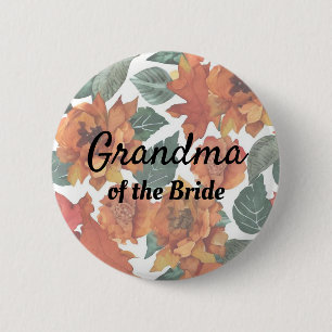 Mormor på knappen Bride Autumn Bröllop Knapp