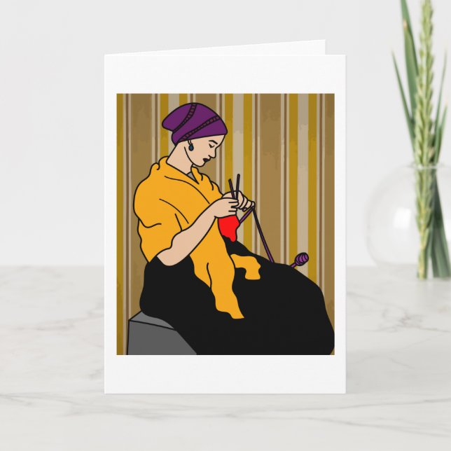 Mormor på Knitting Hobby Crocheting Kort (Framsida)