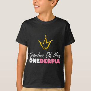Mormor på miss Onederful Funny 1st Birthday Girl T Shirt