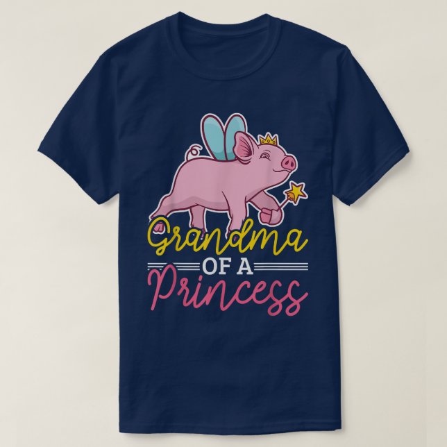 Mormor på prinsessan med Gris T Shirt (Design framsida)