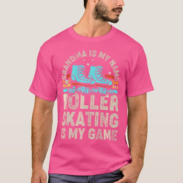 Mormor på rullskridskor Mormor som åker rullskrids T Shirt (Framsida)