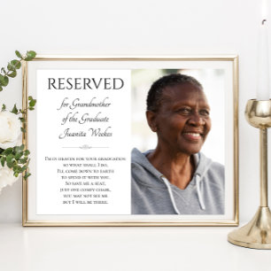 Mormor på Student Spara A Seat Memorial Poster