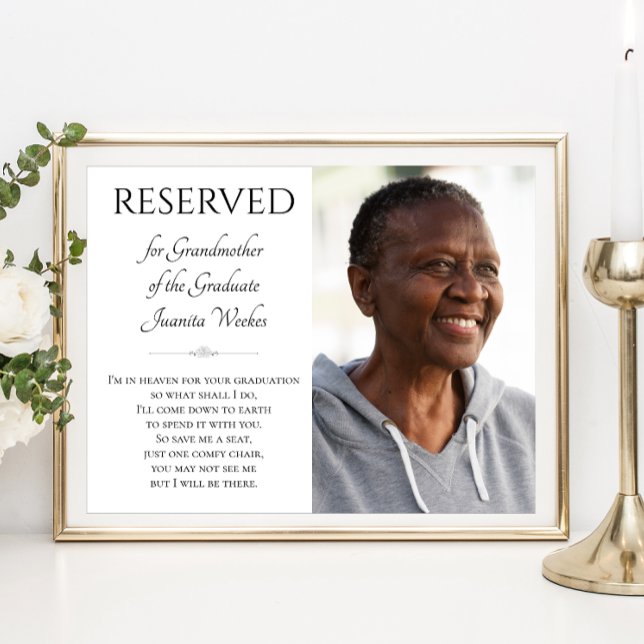 Mormor på Student Spara A Seat Memorial Poster (Skapare uppladdad)