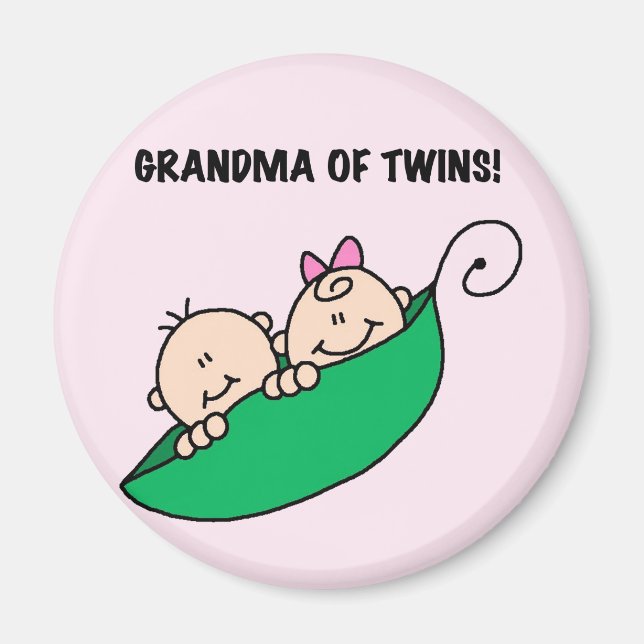 Mormor på Twillingar, skjortor och gåvor Magnet (Framsidan)