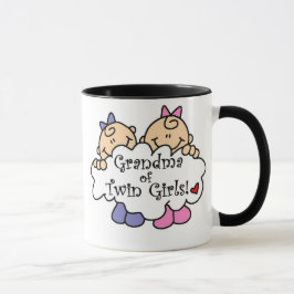 Mormor på Twin Girls Tshirts och Gifts Mugg