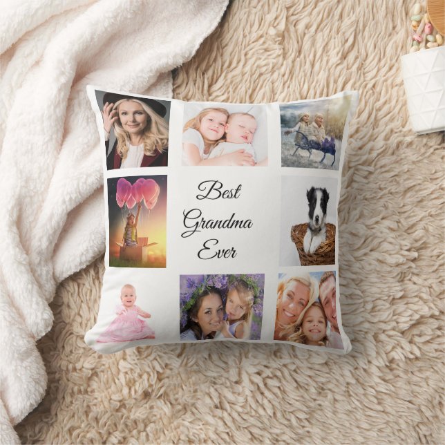 Mormor Photo collage white Kudde (Filt)