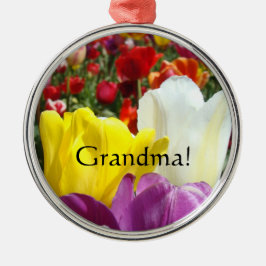 Mormor! presenter Prydnader Tulpan Blommor Blommig Julgransprydnad Metall