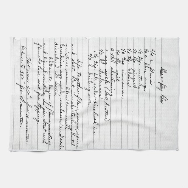 Mormor recepthandduk kökshandduk (Horisontell)