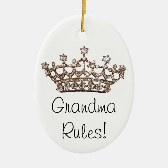 "Mormor Regler!" Ornament (Framsidan)