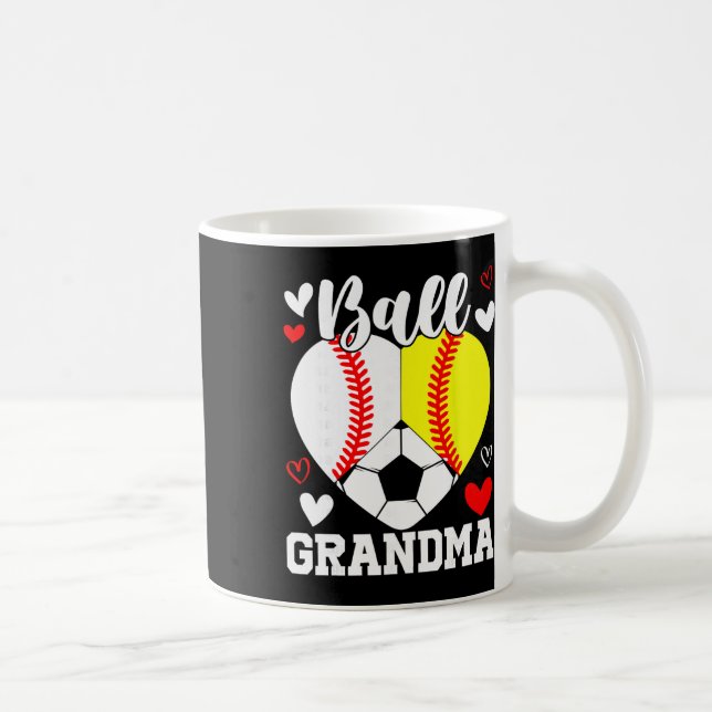 Mormor Rolig Mjukboll Fotboll Kaffemugg (Höger)