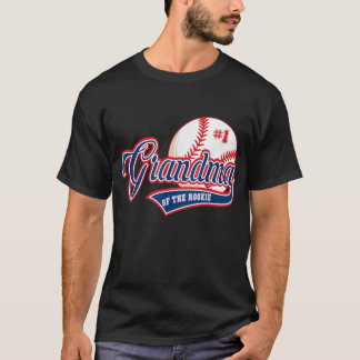 Mormor Rookie från år 1:a födelsedagen Baseball Th T Shirt